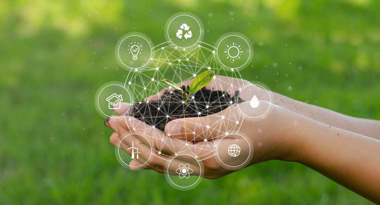 Sustainable Products Win Amidst Inflation eco-friendly sustainable hands holding dirt